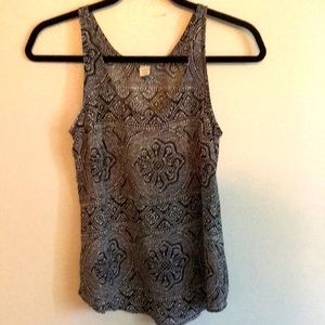 Sheer tank top XS blk/wht